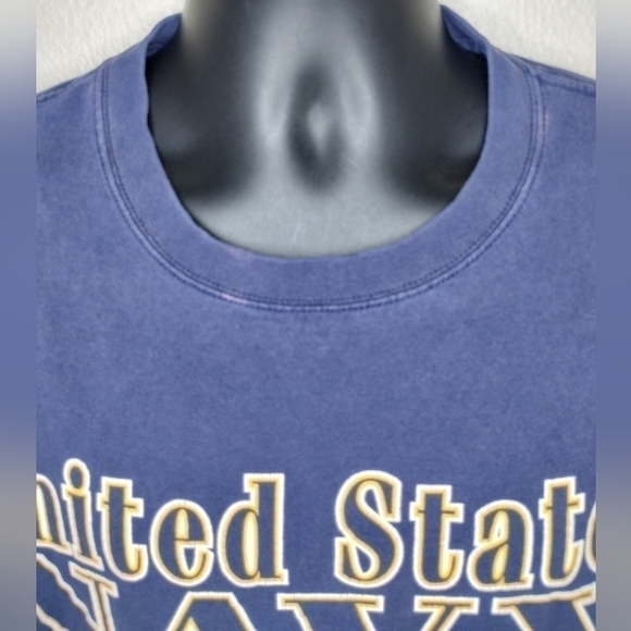 VINTAGE 90s US Navy Men’s 2XL T-shirt Military Tee Made In USA Soffe Crew Neck - Picture 2 of 7